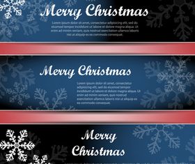 Christmas Snowflake banner vector graphics