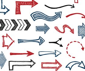 Hand-drawn arrow vectors
