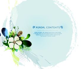Beautiful flower background 2 design vector