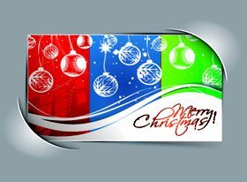 Abstract christmas cards 1 vectors material