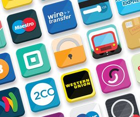 Business Icons set vectors graphic