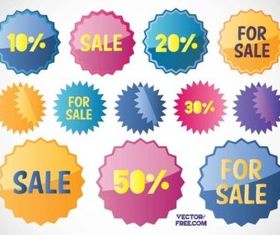 Free Sales Stickers vector