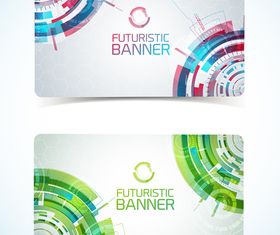 Futuristic Technology cards creative vector