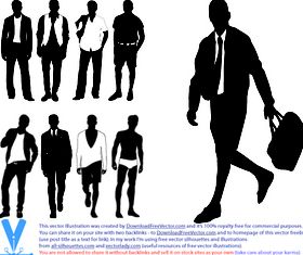 Man silhouette 1 vector