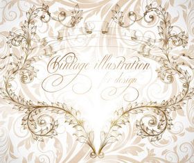 Vintage floral illustration vector graphics