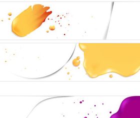 Colored elements banner vector