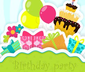 Birthday party background vector design