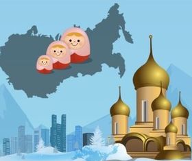 Russian Landscape creative vector