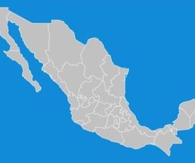 Mexico States Map vector