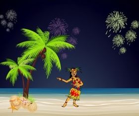 Hawaii Party vector graphics