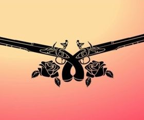 Guns And Roses vector material