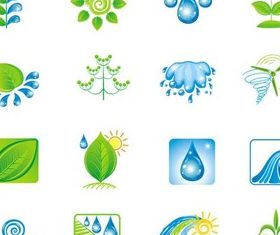 Shiny Natural Logotypes vectors material