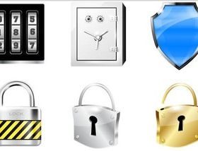 Different Locks Icons vectors material