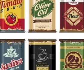 Food Color Cans vector