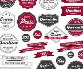 Sale Different Stickers vector