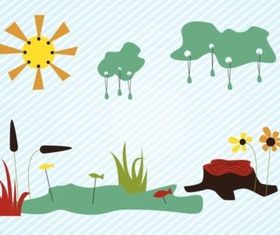 Summer Lake vector