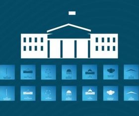Washington Landmarks design vector