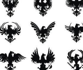 Heraldic Dragons Illustration vector