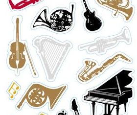 Hand drawn Musical Instruments vector