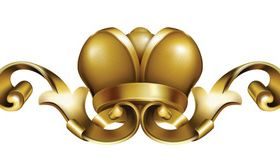gloden crown shiny vector
