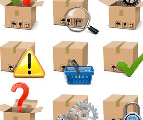 Logistics and transport icons 5 vector