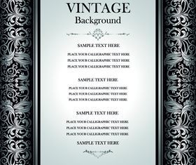 Floral vintage style background 2 vector design