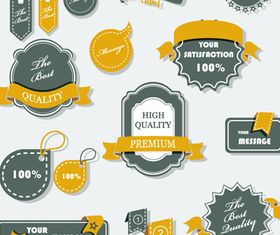 Vintage Message tags and labels vector