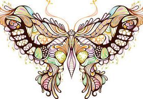 Floral Butterfly vector
