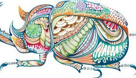 Floral Insect vector