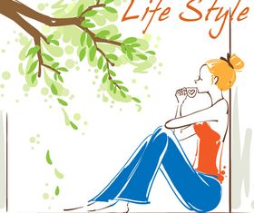 Life style 2 vector graphic