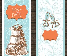 Wedding Invitation banner 2 design vector