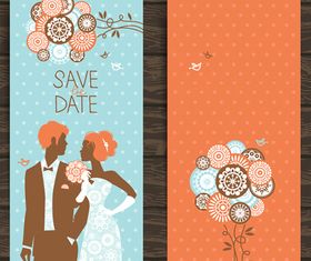 Wedding Invitation banner 3 design vector
