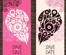 Wedding Invitation banner 4 design vector