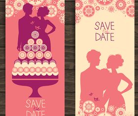 Wedding Invitation banner 5 design vector