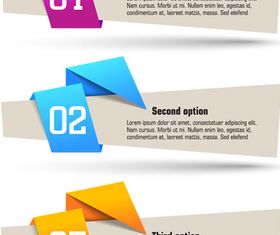 Origami number banner shiny vector