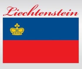 Liechtenstein Flag shiny vector