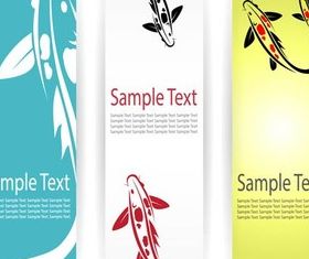 Fish Vertical Banners vectors