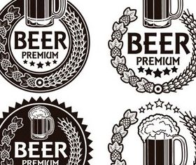 Beer Grunge Labels vector