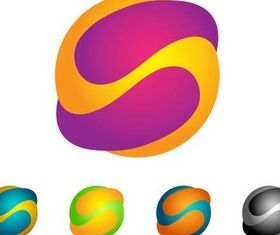 Shiny 3D Logotypes vector