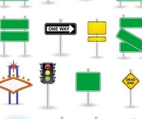 Road Signs free creative vector