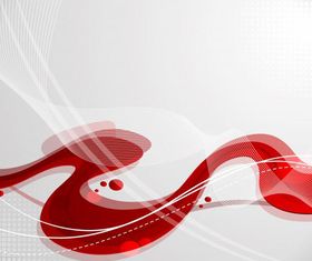 Red waves background vectors material