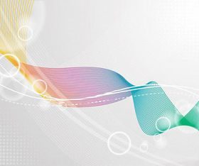 Color waves line background 2 set vector