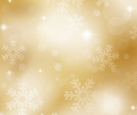 Gold snowflakes and stars background vectors graphic