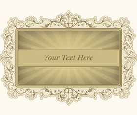 Retro frames floral 1 shiny vector