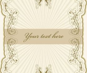 Retro frames floral 3 shiny vector