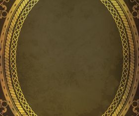 Retro gold frames vector graphics
