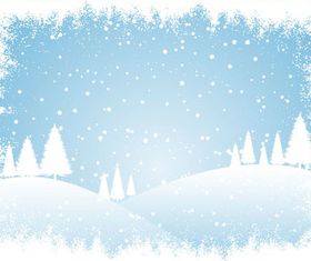 Winter Snow background vector