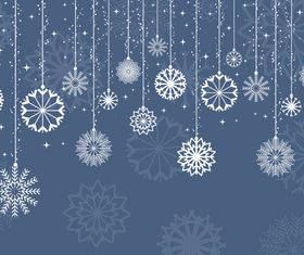 Christmas snowflake ornaments background design vector