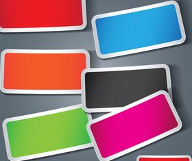 Colored stickers vector design