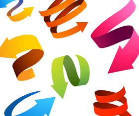 Colored arrows vector